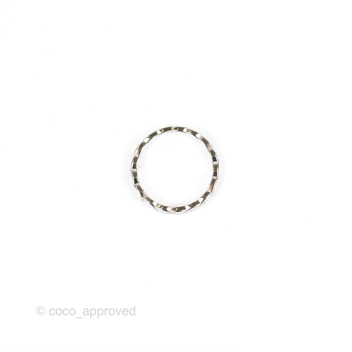 Chanel Coco Crush Ring Diamond White Gold Mini Version Size 48