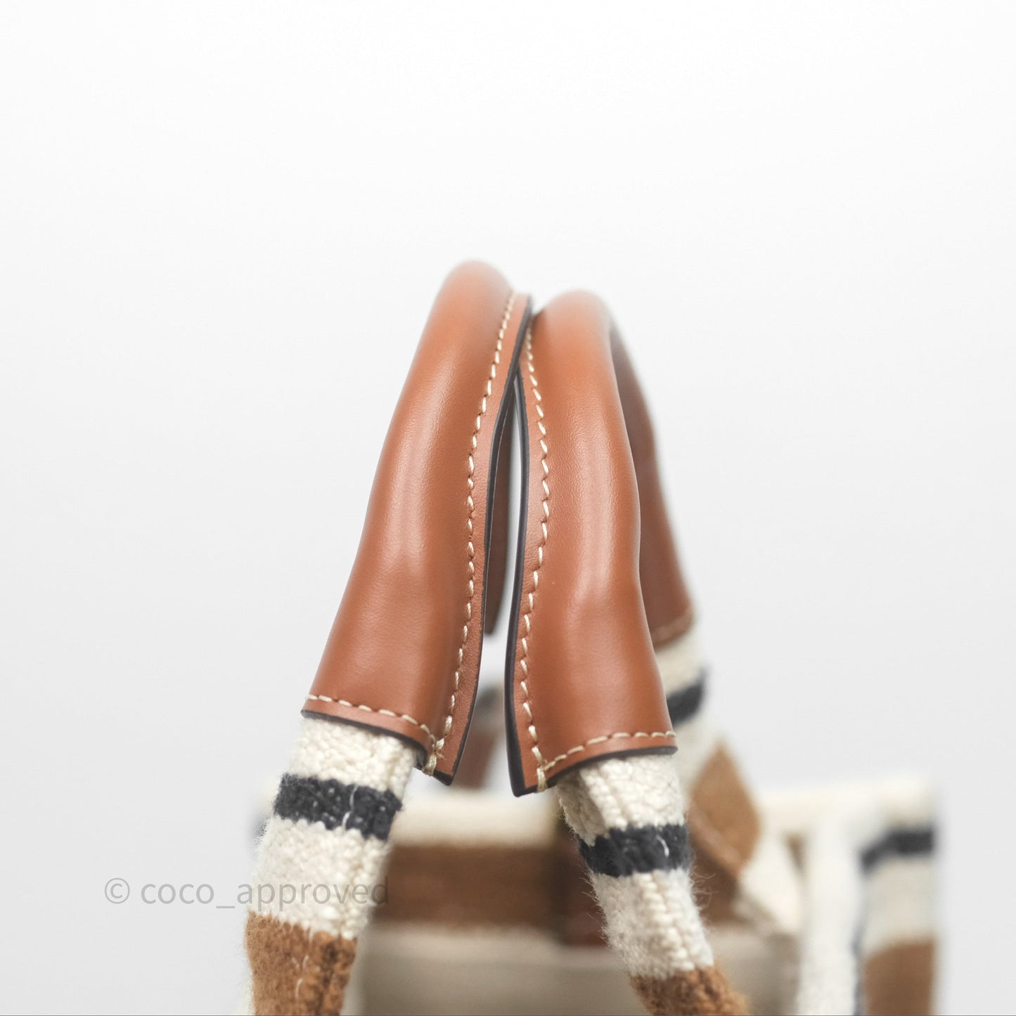 Celine Small Cabas Thais Striped Textile Bag Canvas