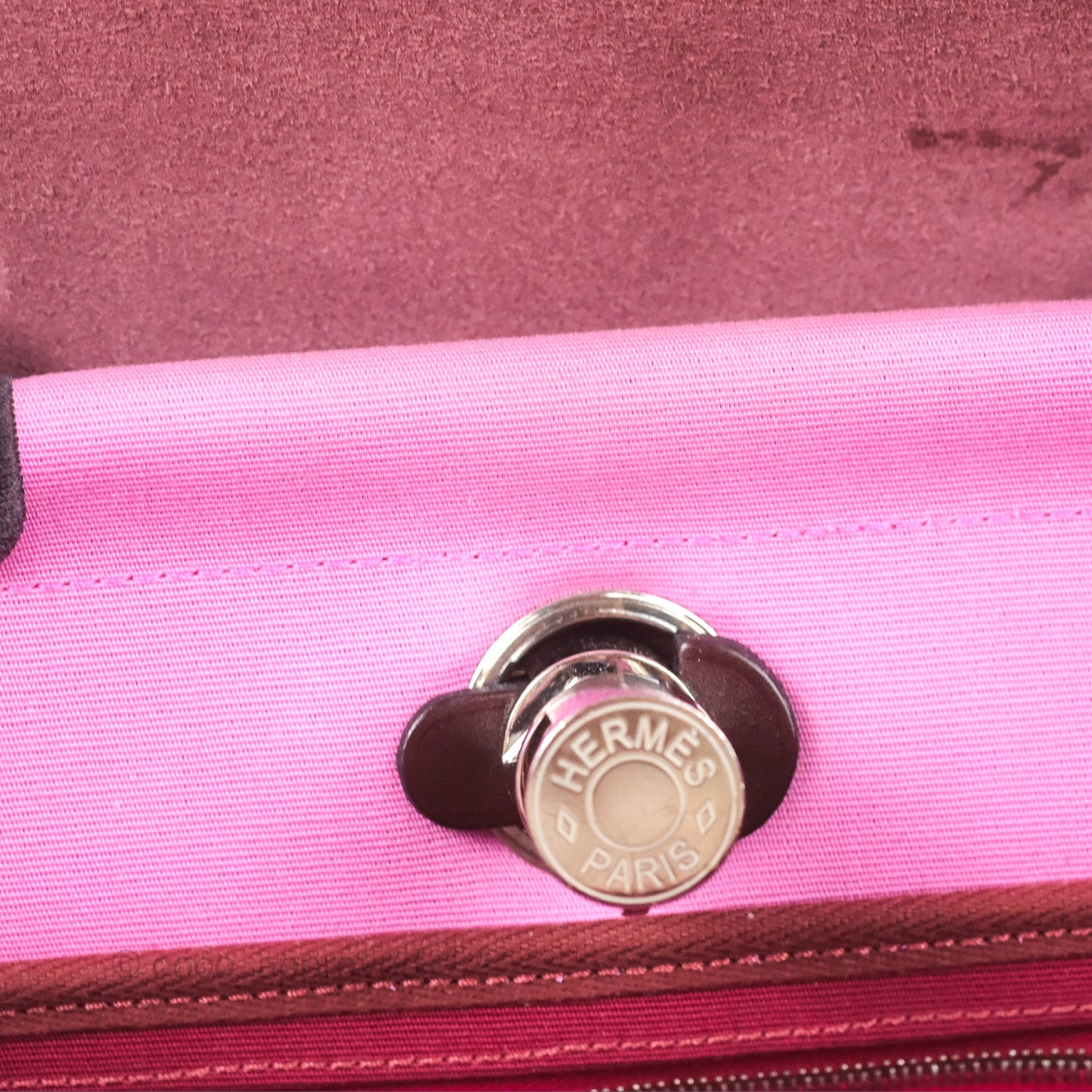 Hermès Herbag Zip 31 Retourne Rose Bubblegum L4/ Rubis B5 Canvas Palladium Hardware