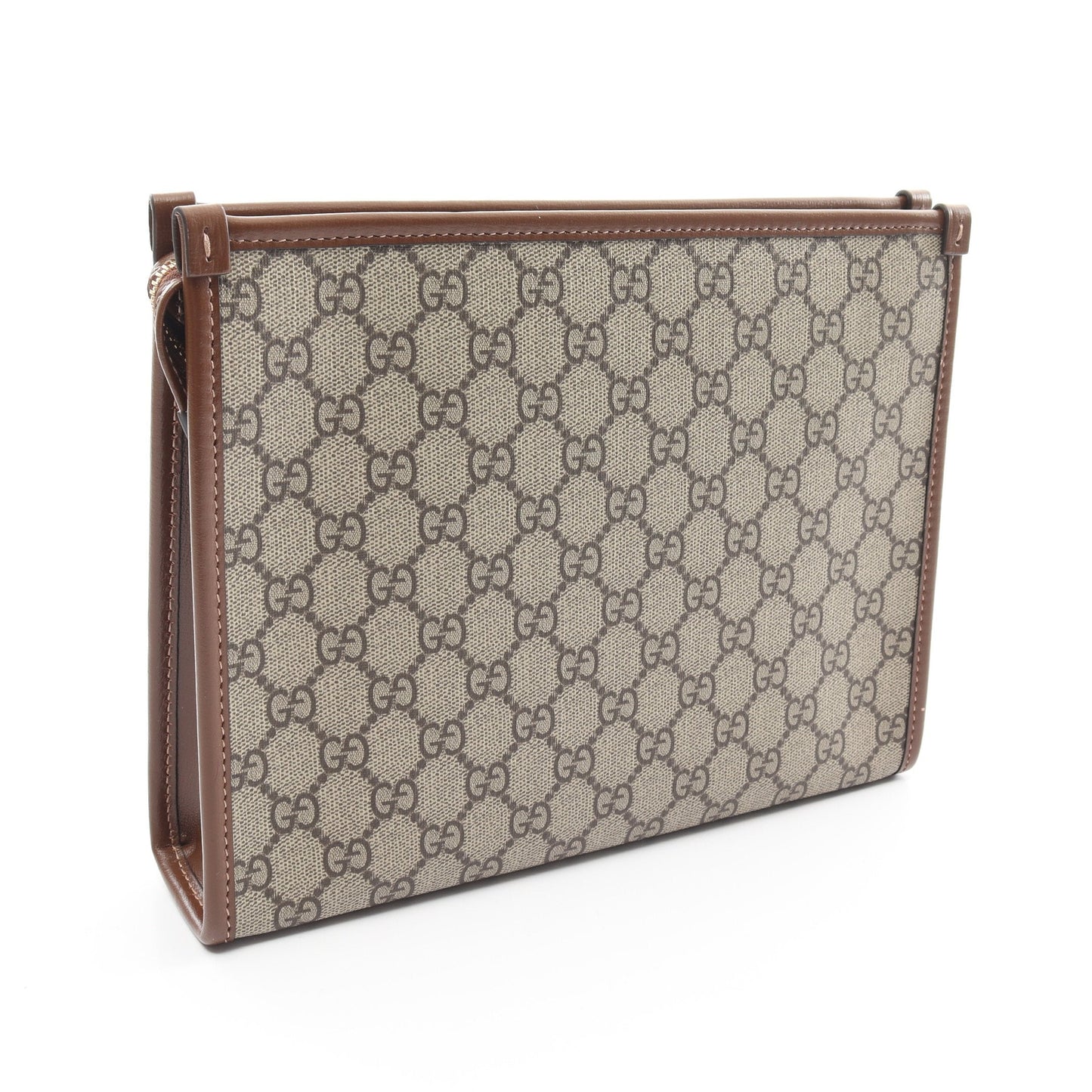 Luxury Gucci Trending 2025 Interlocking G GG Supreme Clutch bag PVC Leather Beige Brown