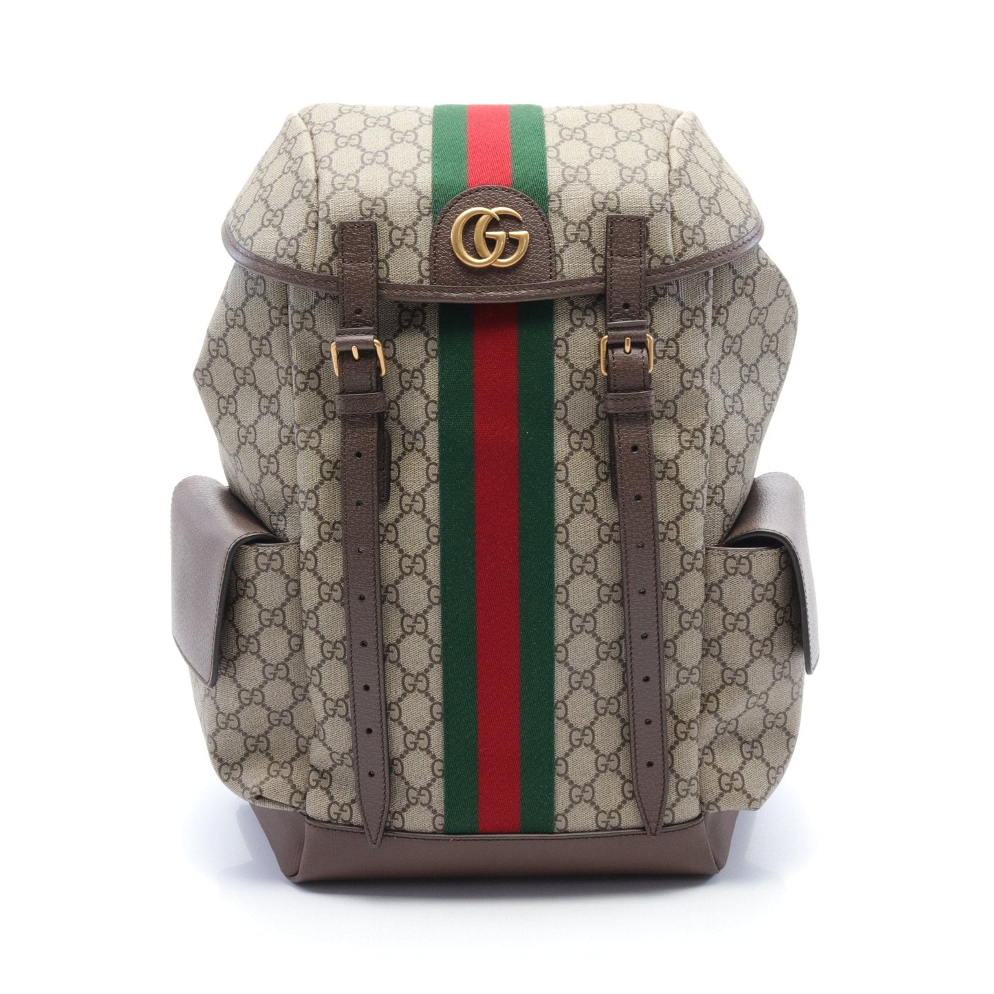 Luxury Gucci Trending 2025 Ophidia GG Supreme Backpack Rucksack PVC Leather Beige Brown Multicolor