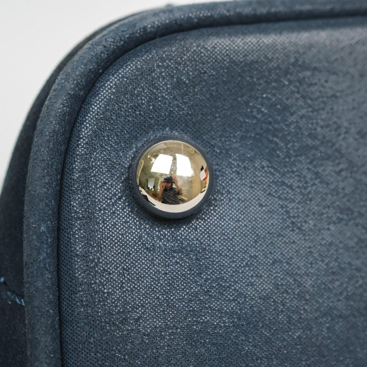 Chanel Small Sea Hit Tote Navy Iridescent Calfskin Silver Hardware