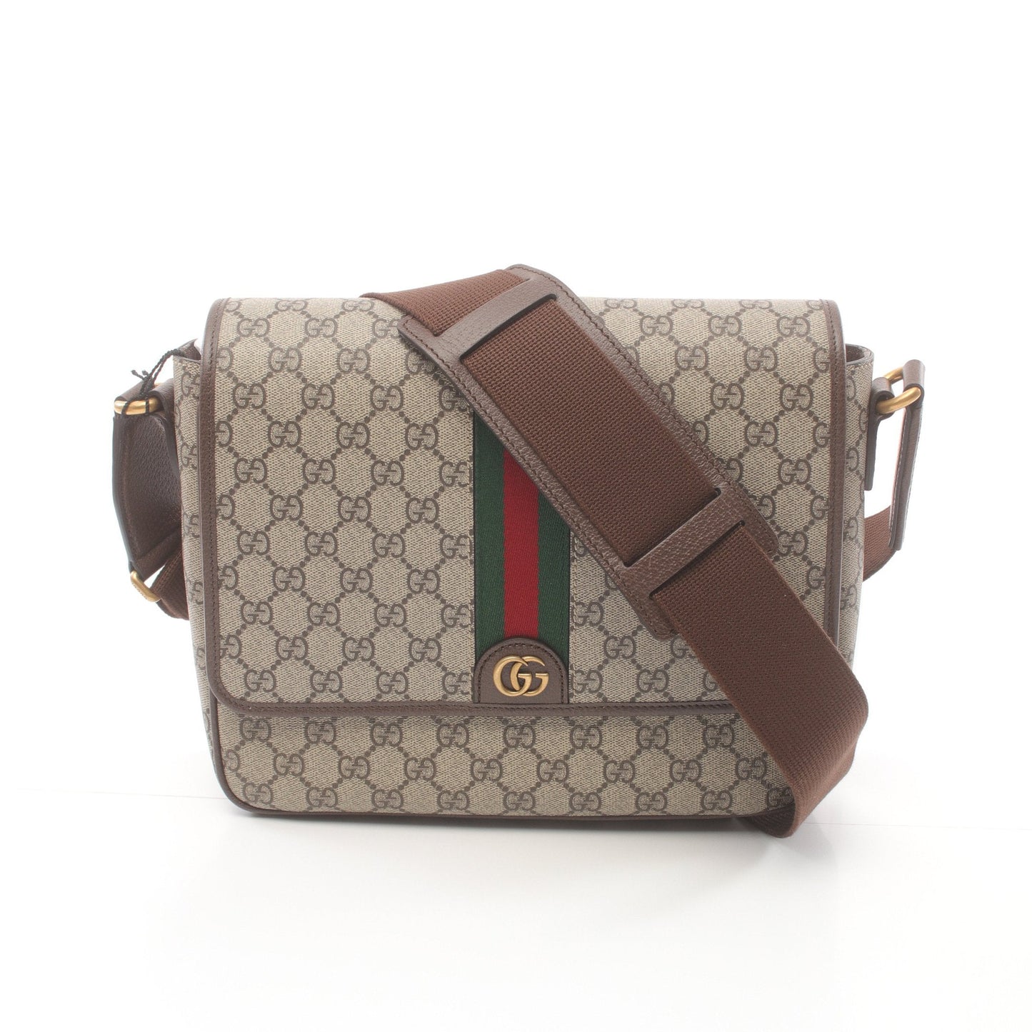 Luxury Gucci Trending 2025 Ophidia GG Supreme Medium Messenger bag Shoulder bag PVC Leather Beige Dark brown Multicolor