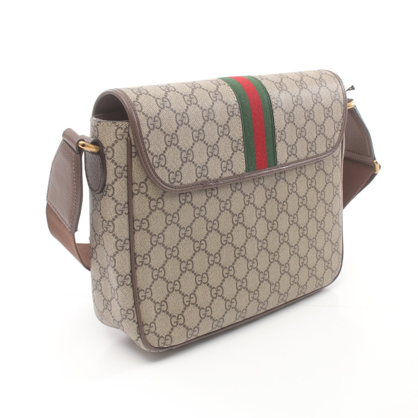 Luxury Gucci Trending 2025 Ophidia GG Supreme Medium Messenger bag Shoulder bag PVC Leather Beige Dark brown Multicolor