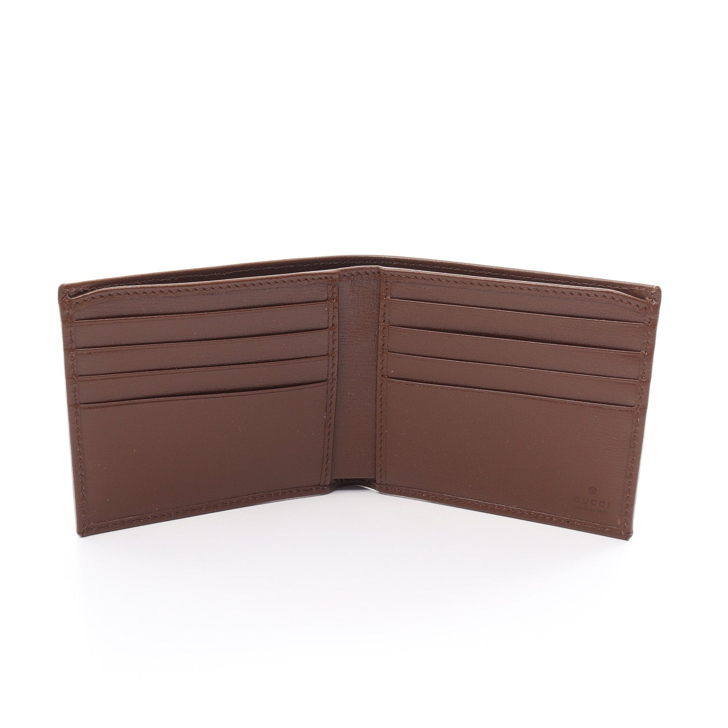 Luxury Gucci Trending 2025 Interlocking G GG Supreme Bi-fold wallet PVC Leather Dark gray Black