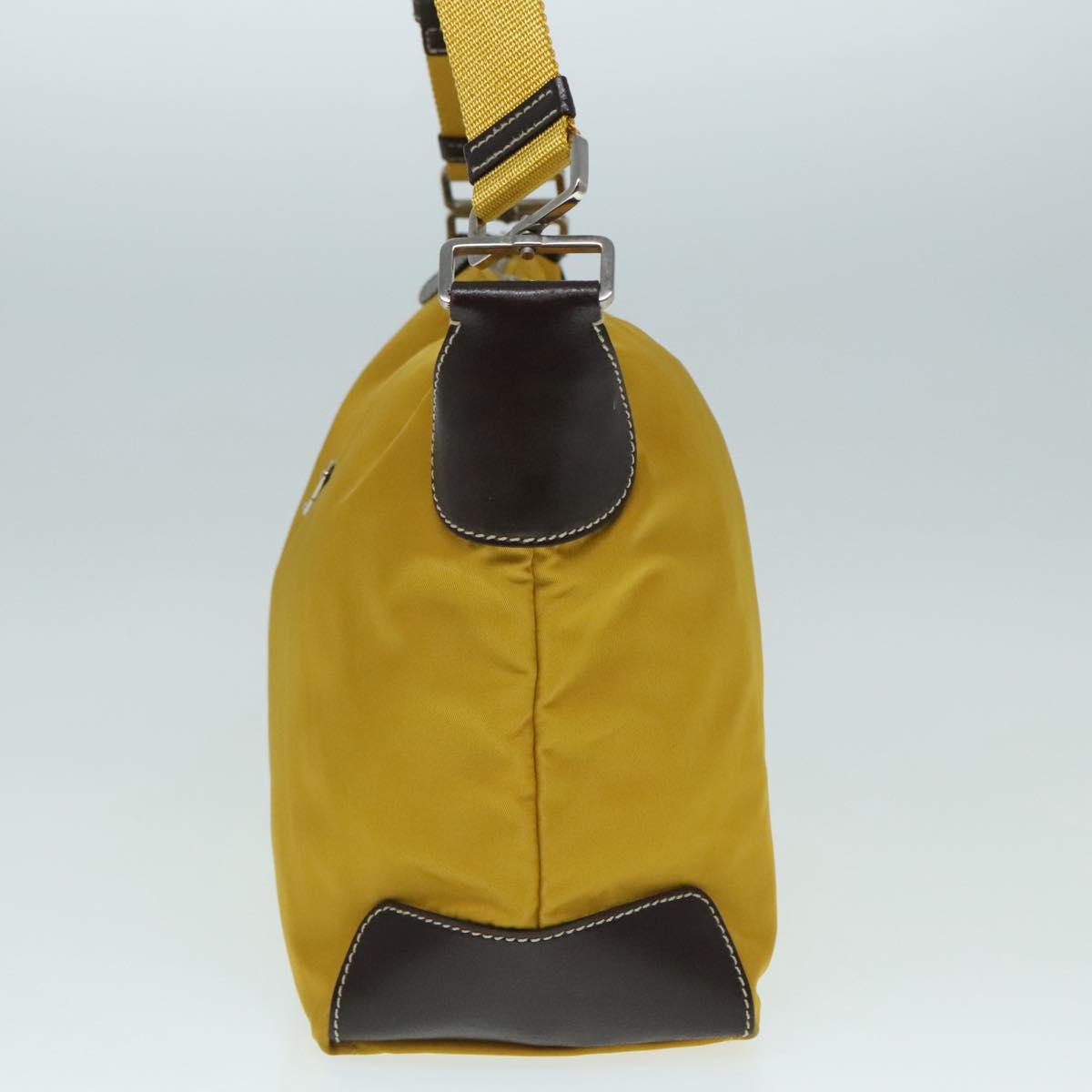 Luxury Prada Shoulder Bag Nylon Yellow Silver  92335