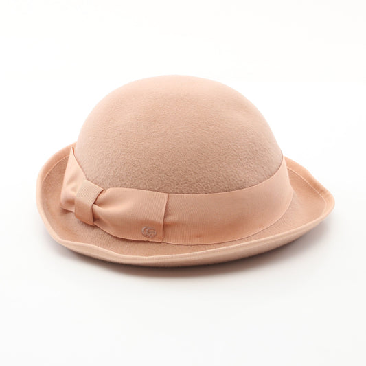 Luxury Gucci Trending 2025 Hat Rabbit Felt Pink Ribbon