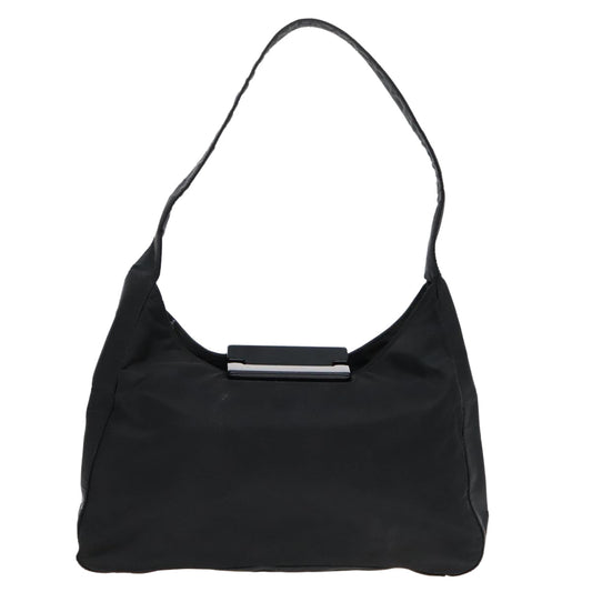 Luxury Prada Shoulder Bag Nylon Black Silver  92338