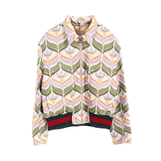 Luxury Gucci Trending 2025 Luxury Gucci Trending 2025 * adidas Trefoil Track jacket All-over pattern Light green Pink Multicolor