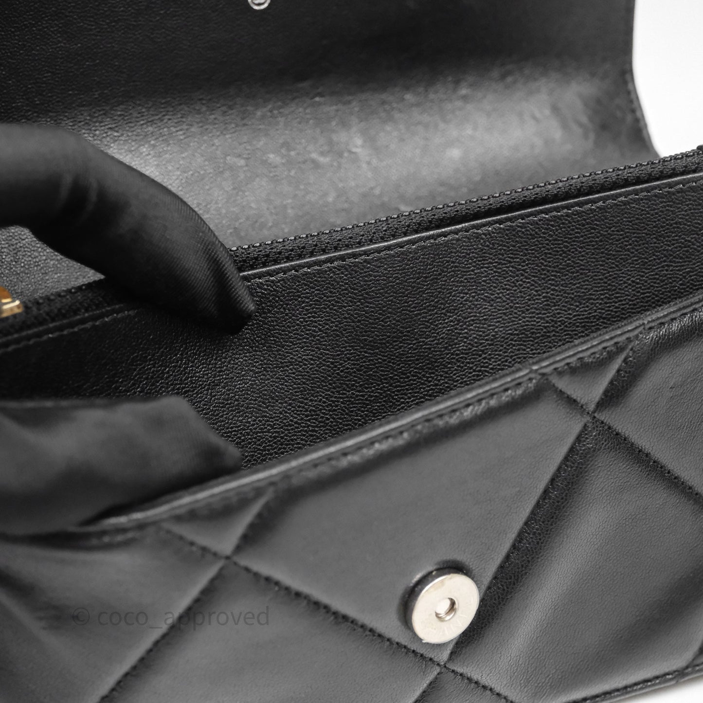 Chanel 19 Wallet on Chain WOC Black Mixed Hardware