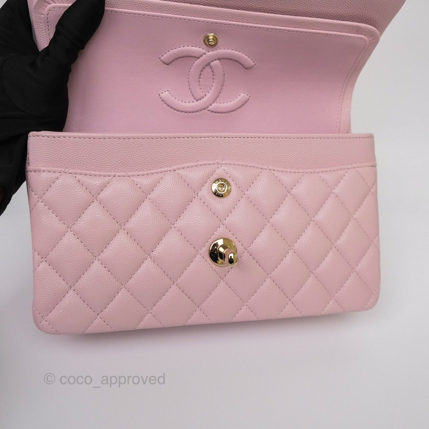 Chanel Small S/M Classic Flap Light Pink Caviar Gold Hardware
