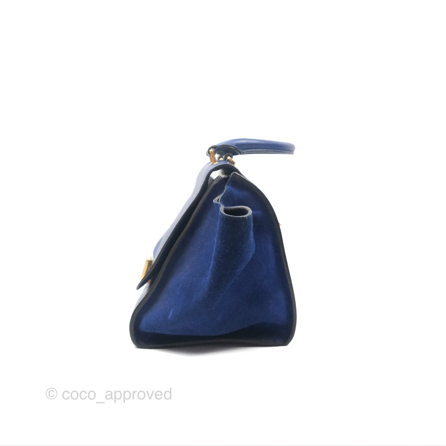 Celine Small Sleek Trapeze Blue Calfskin