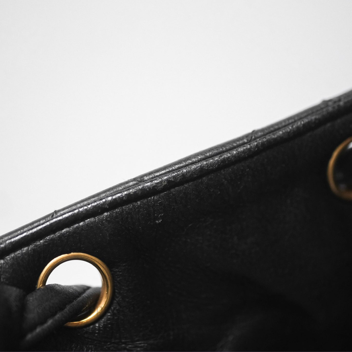 Chanel Vintage CC Duma Backpack Black Lambskin 24K Gold Hardware