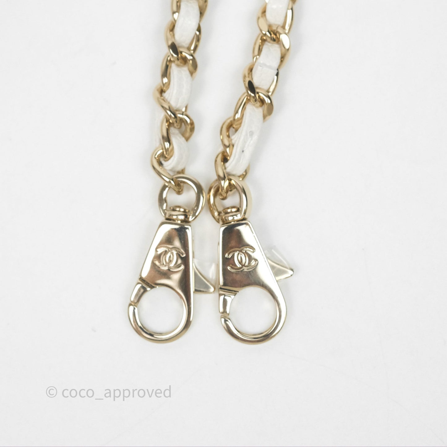 Chanel Small Coco Handle Quilted White Caviar Gold Hardware