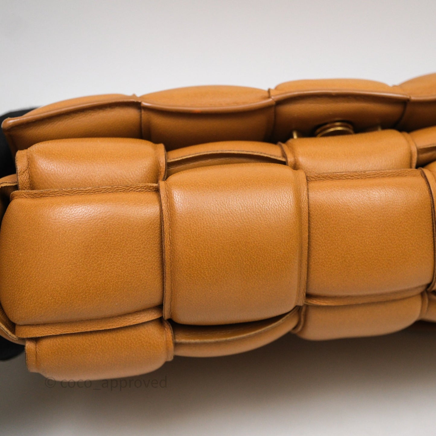 Bottega Veneta Padded Cassette Camel Lambskin