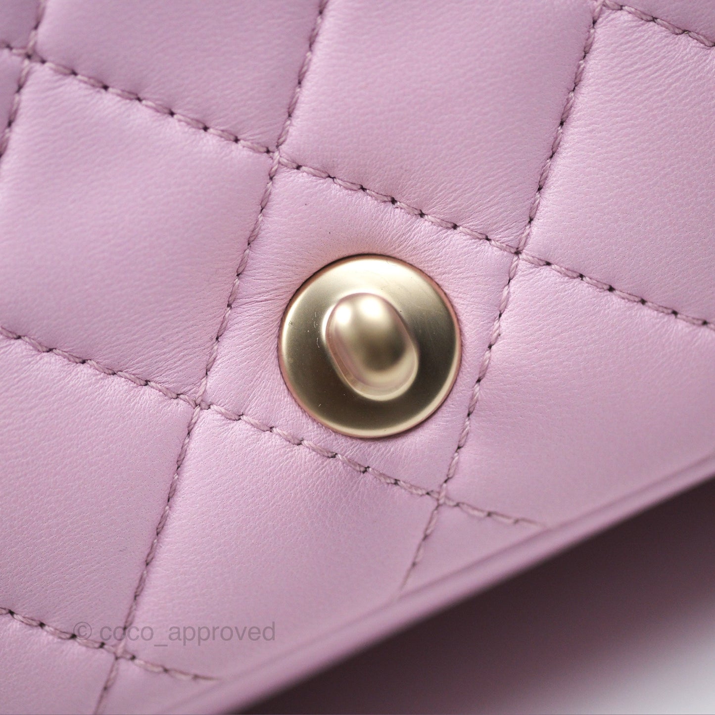 Chanel Quilted Flap Bag Pink Lambskin Aged Gold Hardware