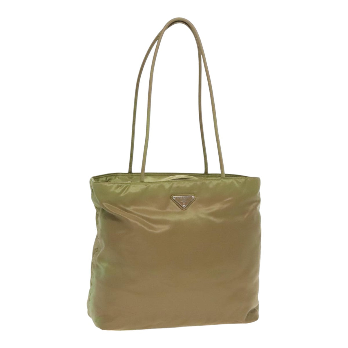 Luxury Prada Tote Bag Nylon Green Silver  92439