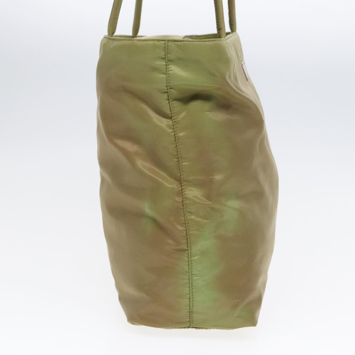 Luxury Prada Tote Bag Nylon Green Silver  92439