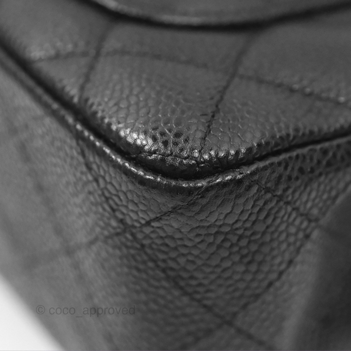 Chanel Classic Quilted Mini Rectangular Flap Black Caviar Silver Hardware