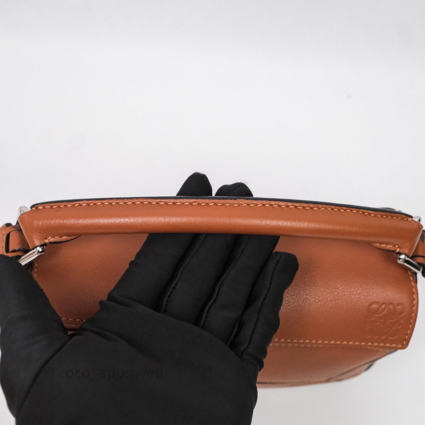Loewe Mini Puzzle Bag Tan Calfskin Gold Hardware