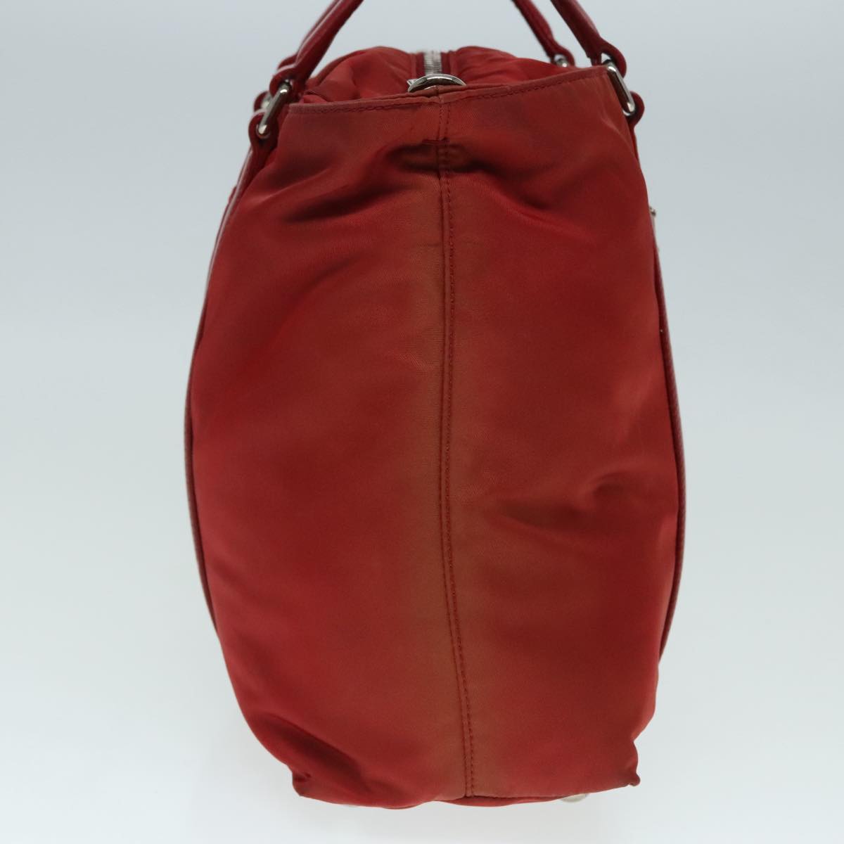 Luxury Prada Hand Bag Nylon 2way Red Silver  92474
