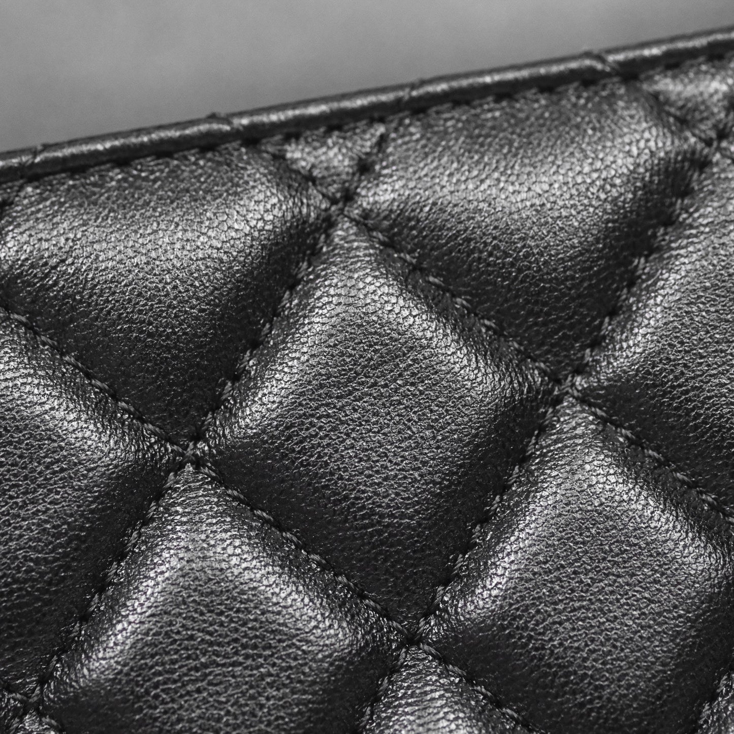 Chanel Logo Top Handle Small Flap Bag Black Lambskin Gold Hardware 24C