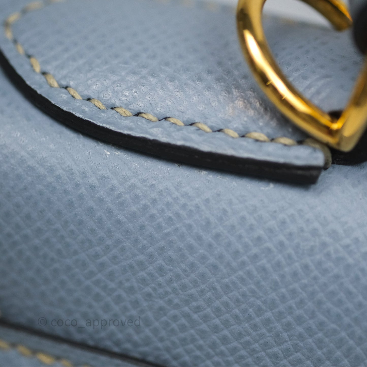 Hermès Kelly II 28 Sellier Bleu Lin J7 Epsom Gold Hardware