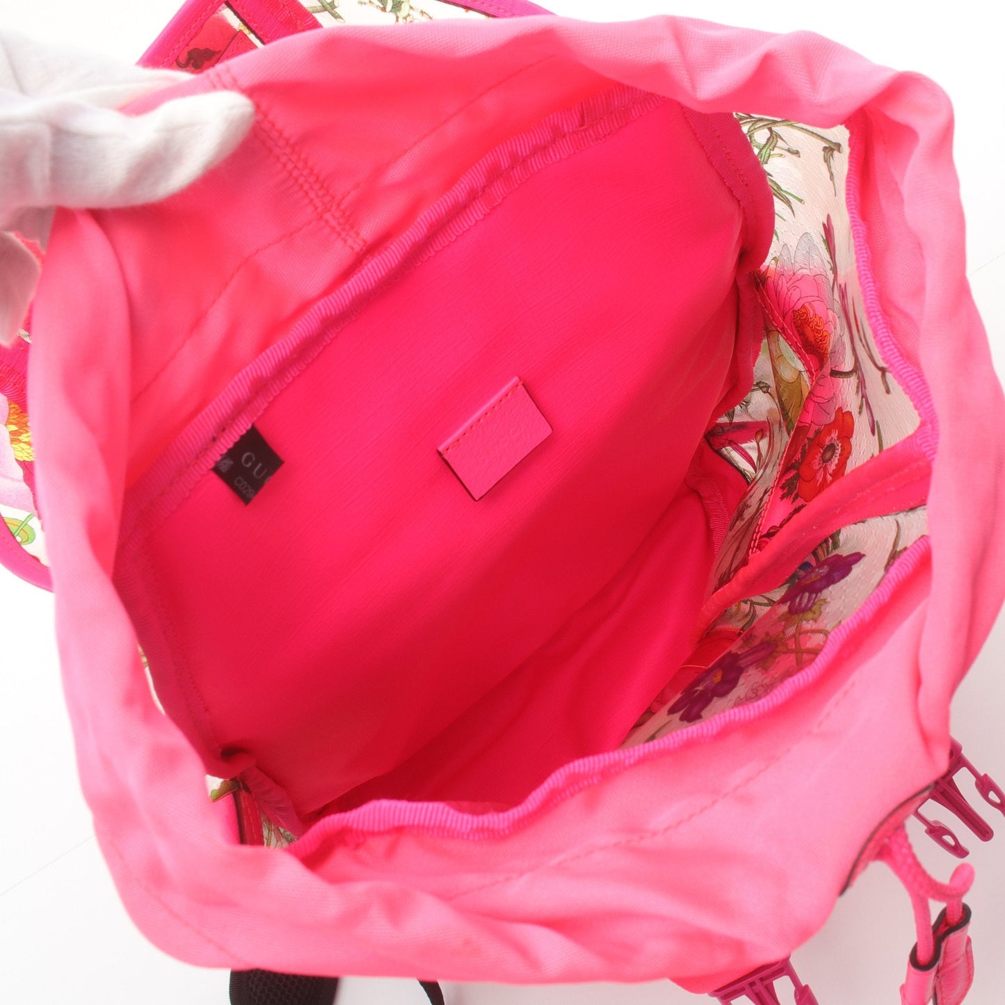 Luxury Gucci Trending 2025 Flora Backpack Rucksack Floral pattern PVC Leather Pink Multicolor