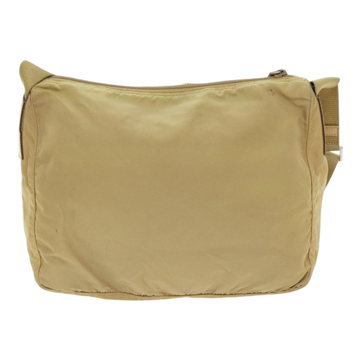 Luxury Prada Shoulder Bag Nylon Beige Silver  92490