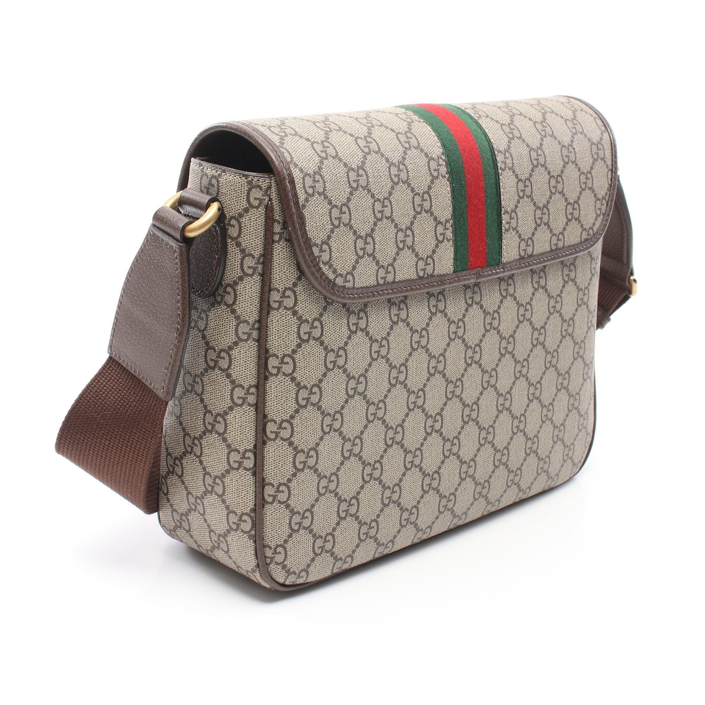 Luxury Gucci Trending 2025 Ophidia GG Supreme Medium Messenger bag Shoulder bag PVC Leather Beige Dark brown Multicolor