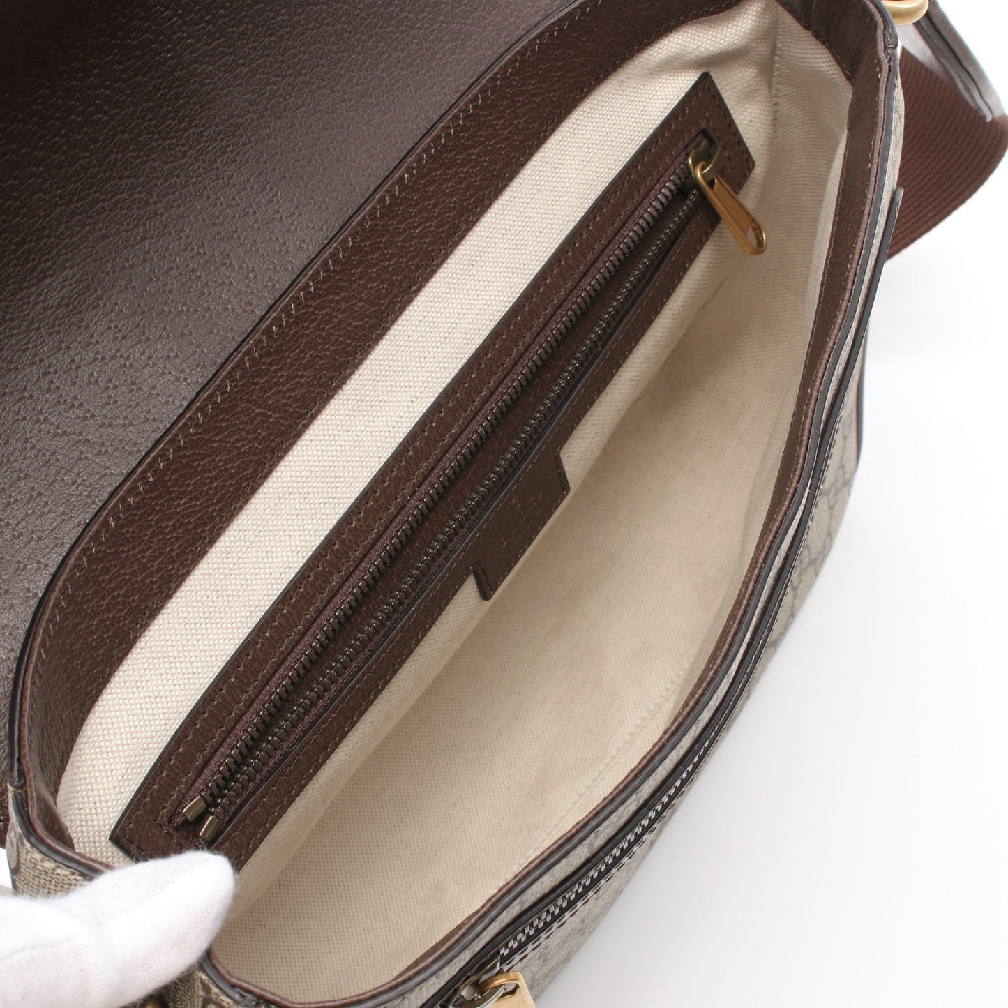 Luxury Gucci Trending 2025 Ophidia GG Supreme Medium Messenger bag Shoulder bag PVC Leather Beige Dark brown Multicolor