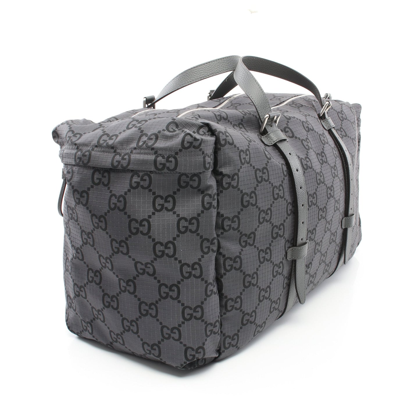 Luxury Gucci Trending 2025 GG Travel bag Boston bag Dark gray 2WAY