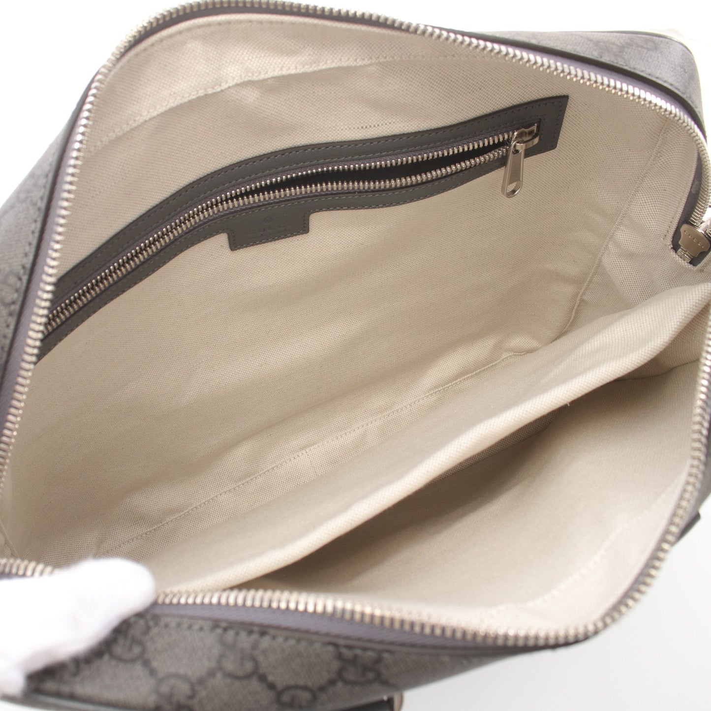 Luxury Gucci Trending 2025 Ophidia GG Supreme Medium Briefcase PVC Leather Gray 2WAY