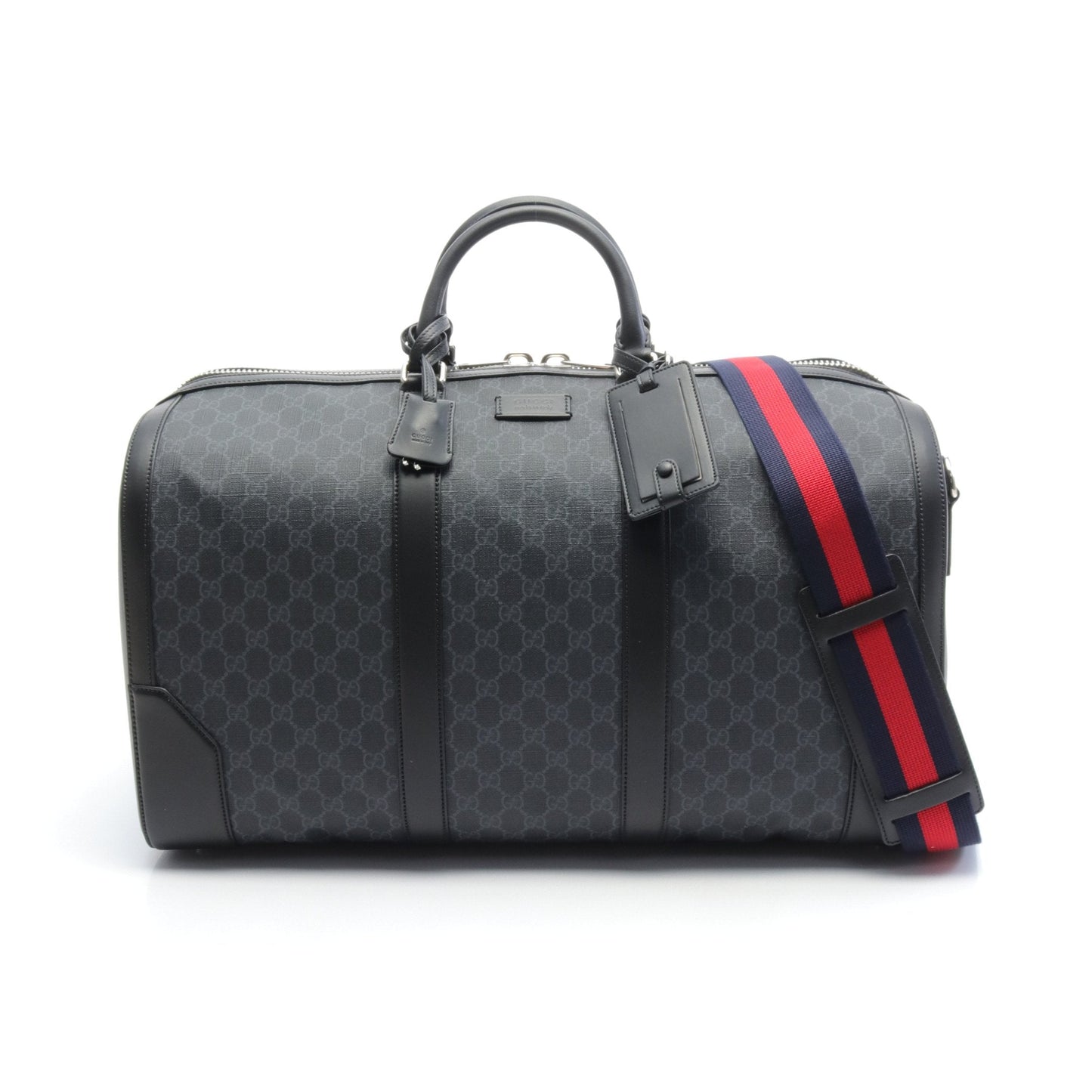Luxury Gucci Trending 2025 GG Supreme Boston bag PVC Leather Black 2WAY