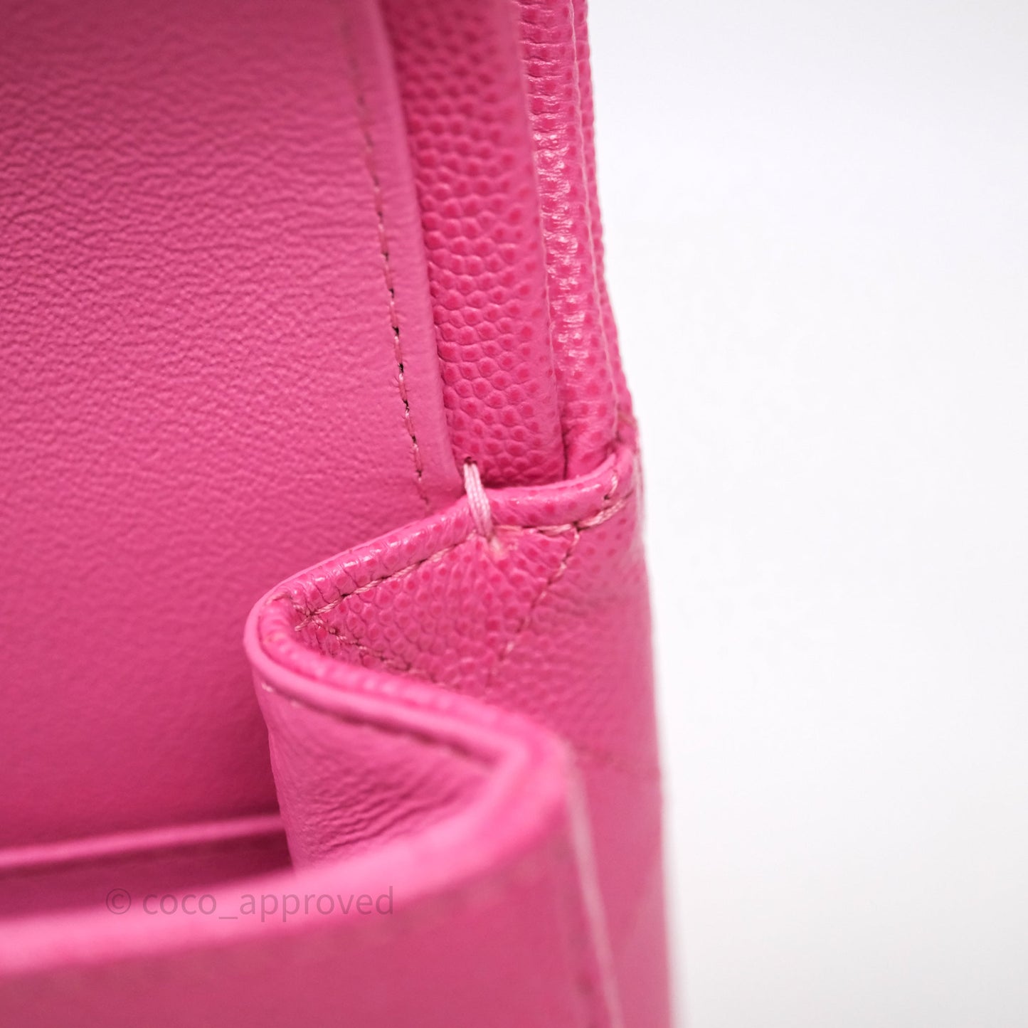 Chanel Classic M/L Medium Flap Quilted Hot Pink Caviar Gold Hardware