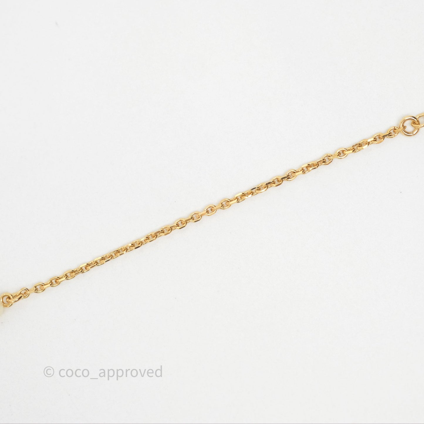 Christian Dior Petit CD Treasure Necklace Pearls Gold Tone