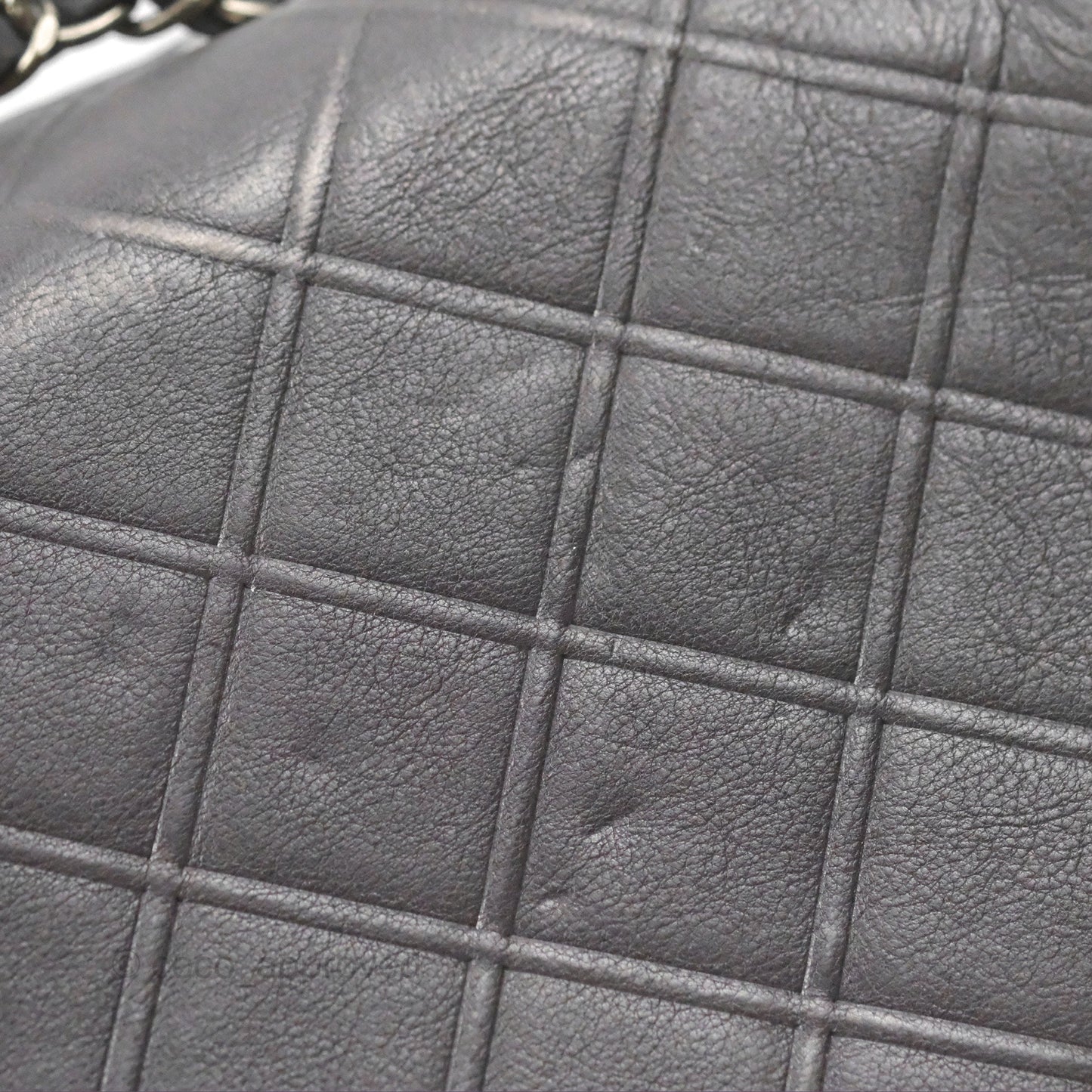 Chanel New Chic Flap Dark Grey Calfskin Ruthenium Hardware