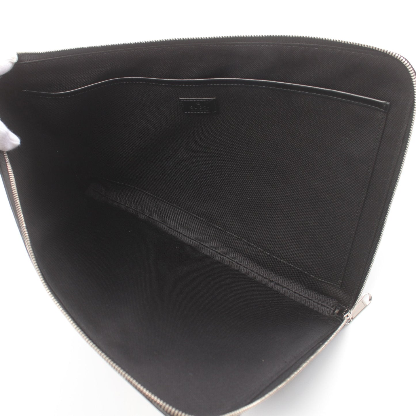Luxury Gucci Trending 2025 With interlocking G GG Supreme Document case Clutch bag PVC Leather Black