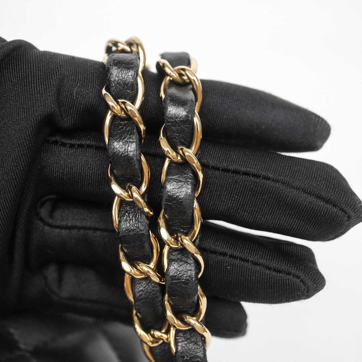 Chanel Mini Square Quilted Black Lambskin Gold Hardware