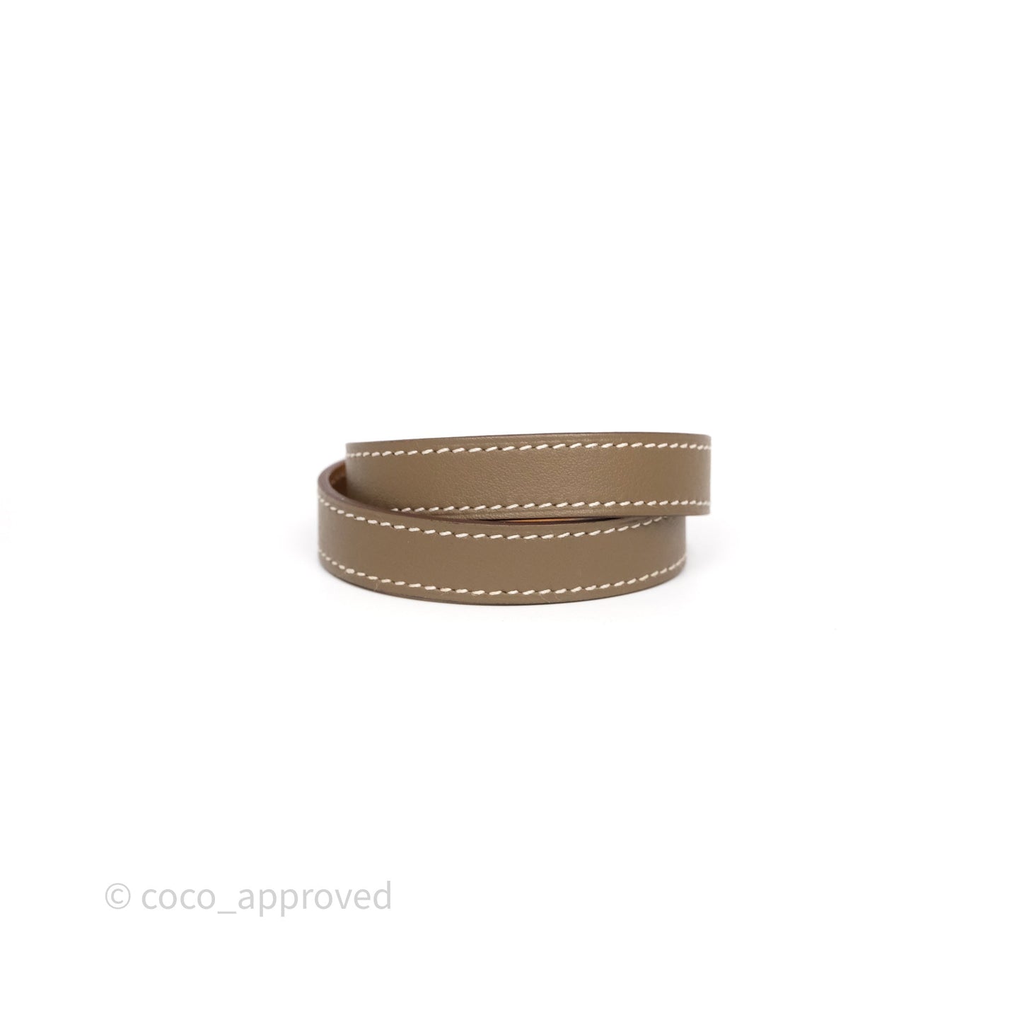 Hermès Kelly Double Tour Bracelet Etoupe Epsom Palladium Hardware