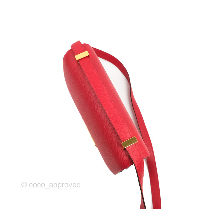 Hermès Constance 24 Rouge Casaque Epsom Gold Hardware