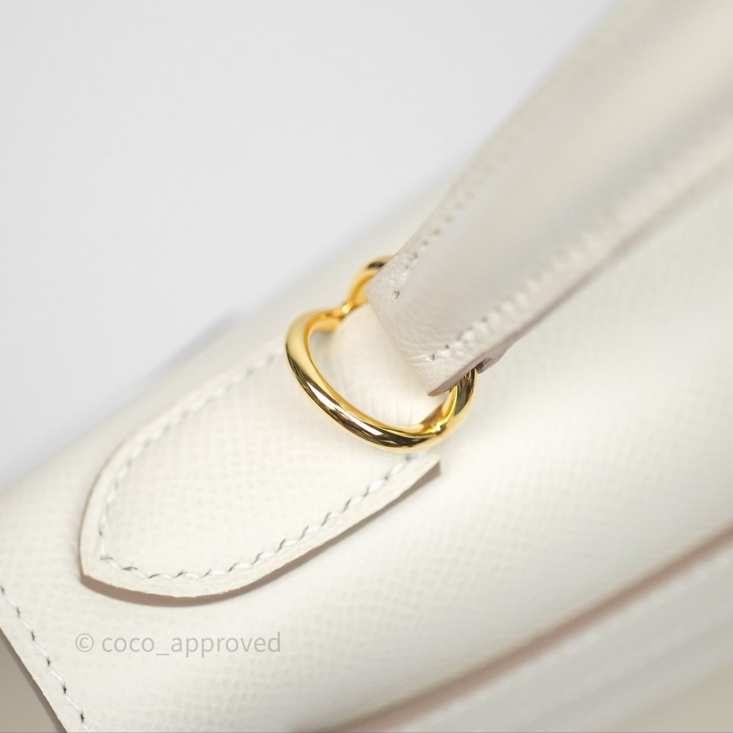 Hermès Kelly 28 Sellier Craie 10 Epsom Gold Hardware
