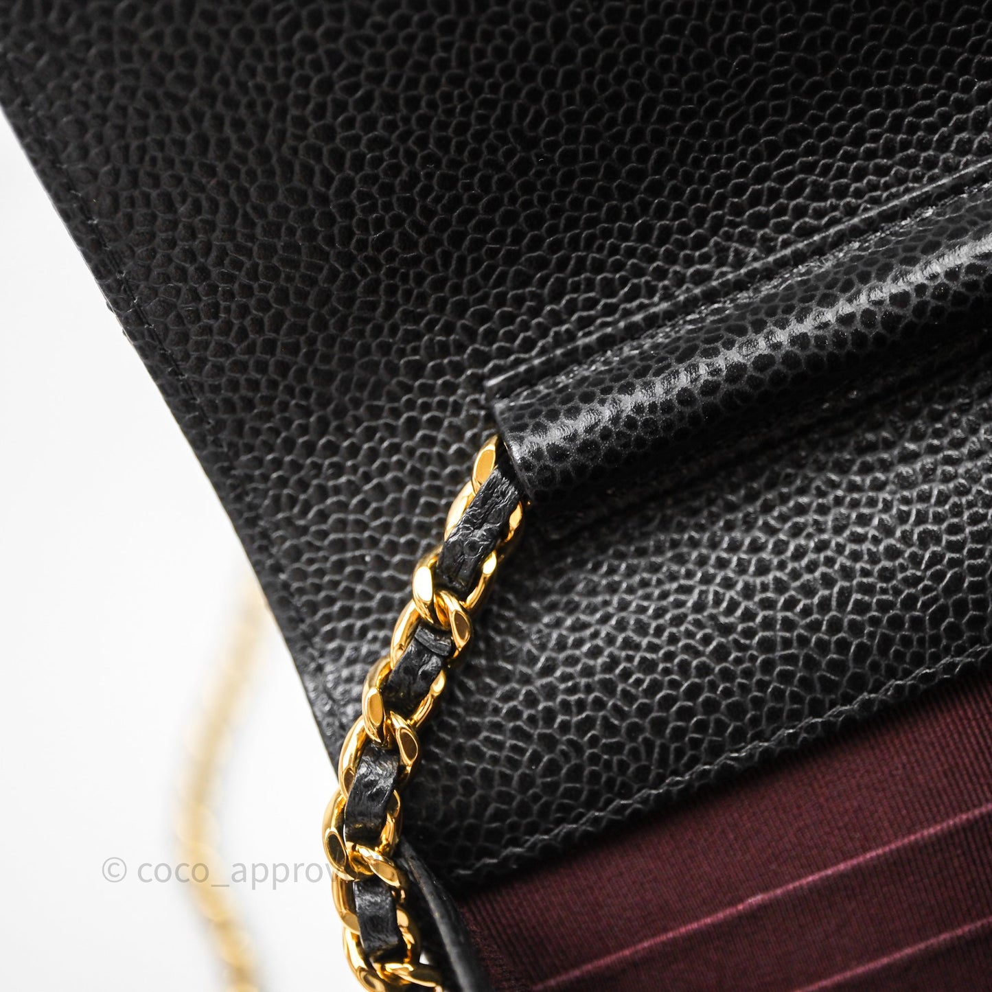 Chanel Quilted WOC Black Caviar Gold Hardware