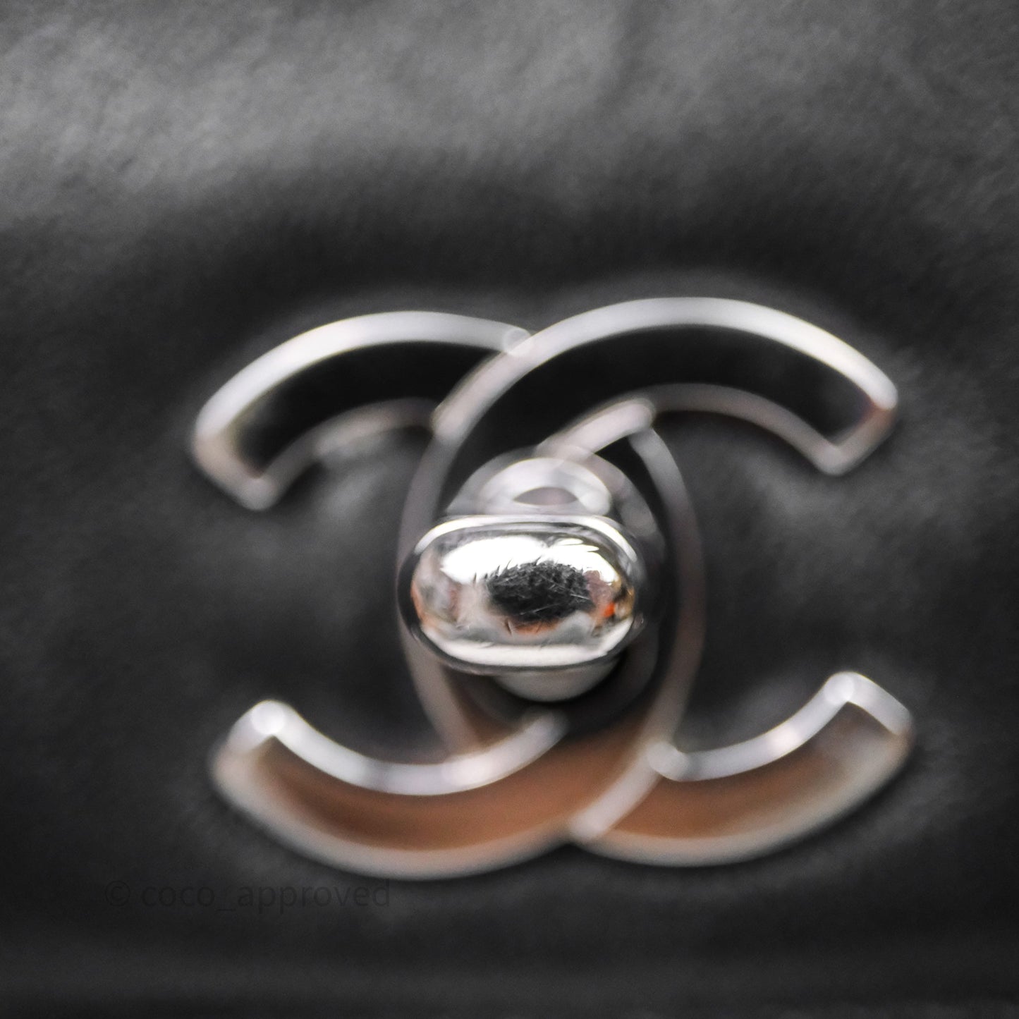 Chanel Vintage Quilted Kelly Waffle Bag Silver Hardware
