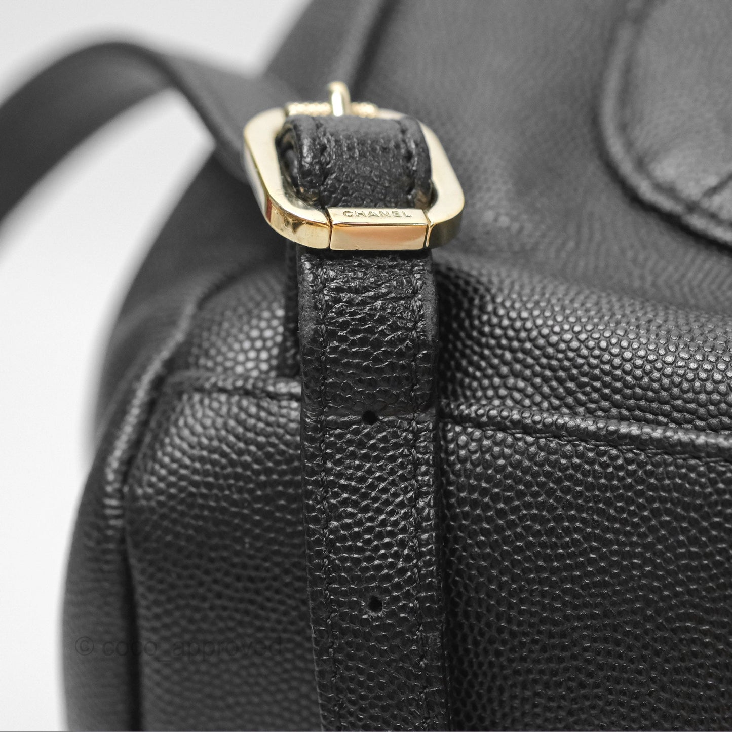 Chanel Quilted Business Affinity Backpack Black Caviar Gold Hardware