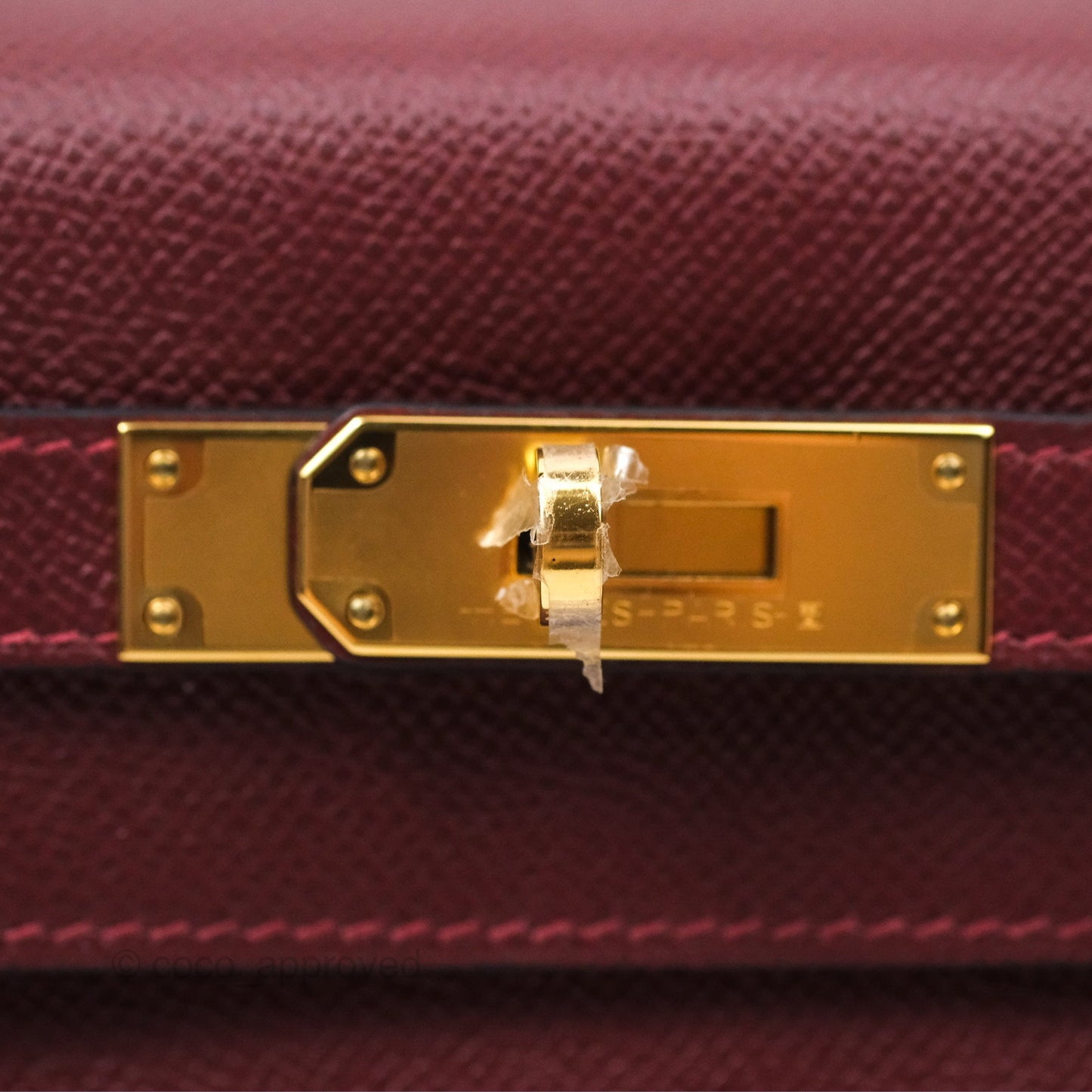 Hermès Kelly 28 Sellier Rouge Epsom Gold Hardware
