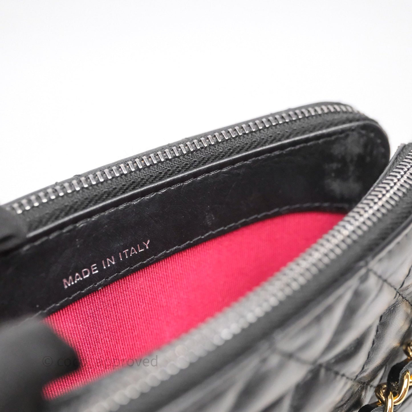 Chanel Gabrielle Clutch With Chain Aged Calfskin Black Mixed Hardware