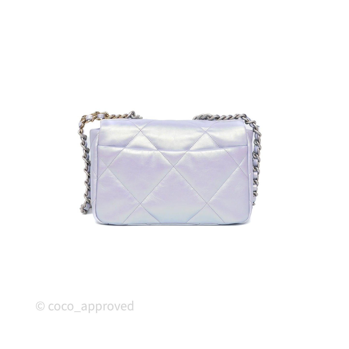 Chanel 19 Small Iridescent Purple Mixed Hardware