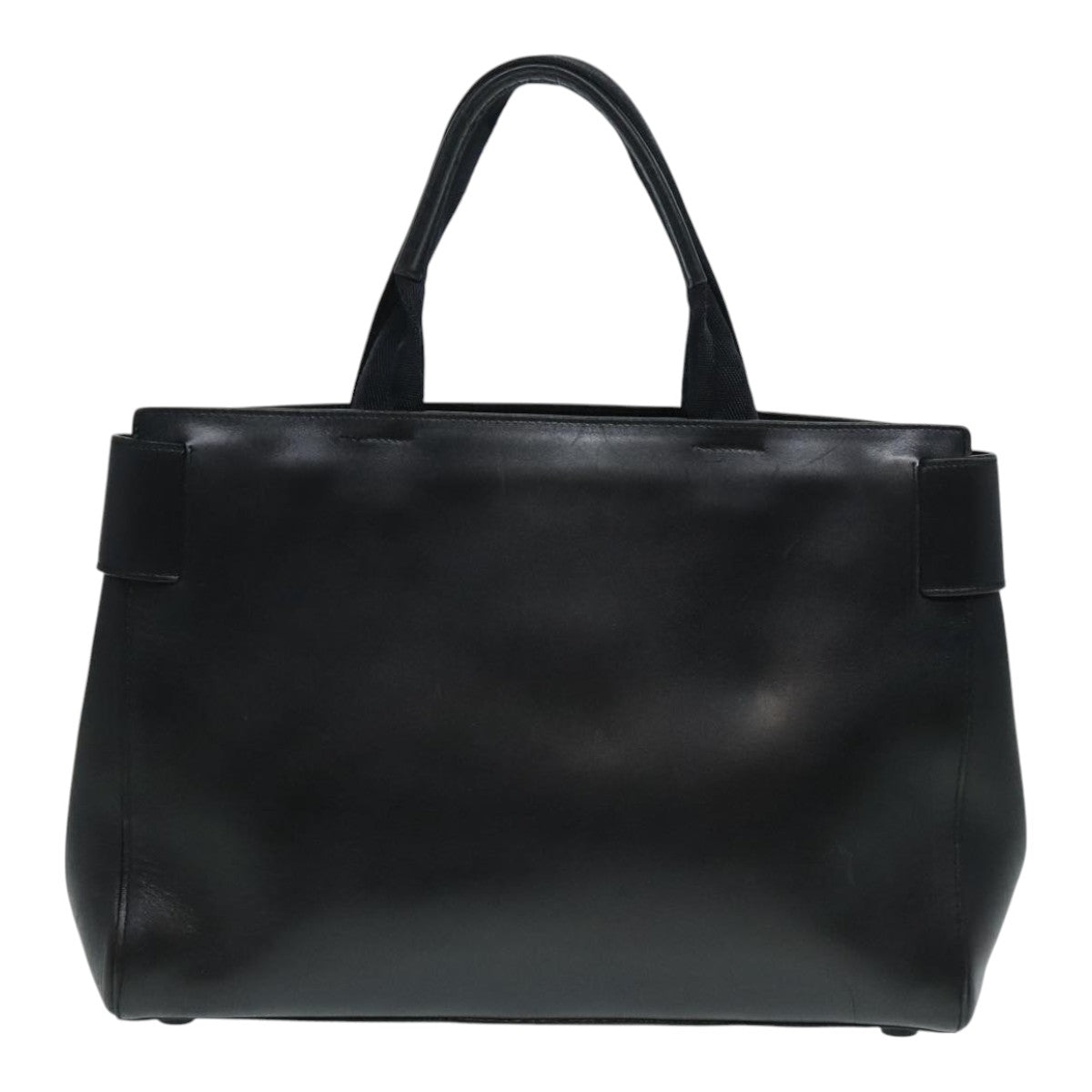 Luxury Prada Hand Bag Leather Black Silver  92650