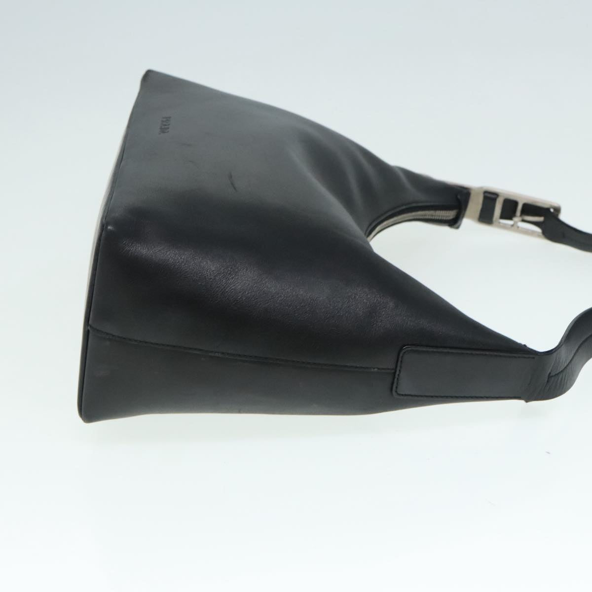 Luxury Prada Shoulder Bag Leather Black Silver  92660